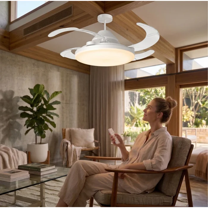 BUĞZ Eco Lounge CATA CT 1156 Dolunay 72W Fanlı Kumandalı Led Ampul 3 Renk