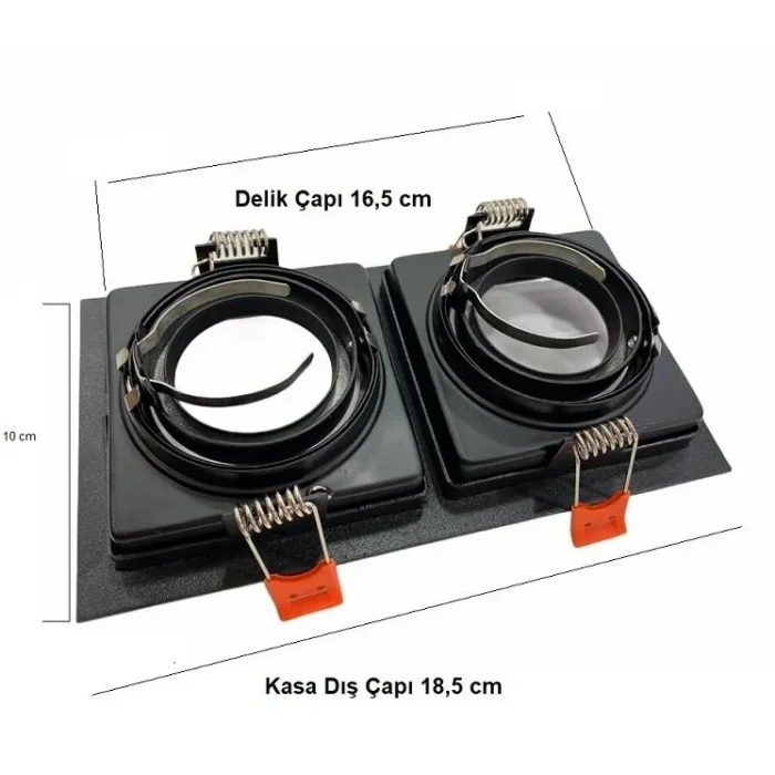 BUĞZ Eco Lounge CATA CT 5019 İkili Siyah Spot Kasası