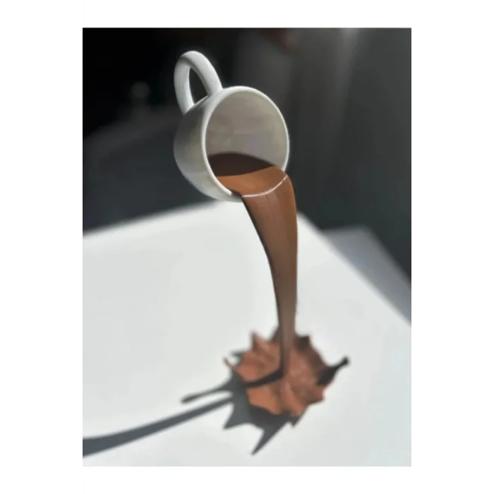 BUĞZ Eco Lounge Dökülen Kahve Figürü 20 cm – Coffee Corner Masaüstü Dekor