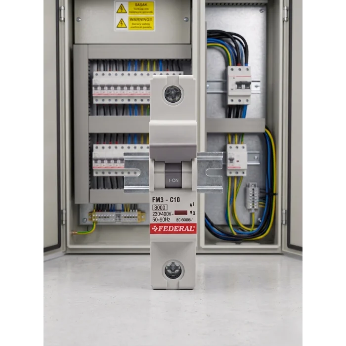 BUĞZ Eco Lounge FEDERAL 1X10 A C Tipi 3Ka Otomatik Sigorta FM3-C 9EC-C0331-0D10