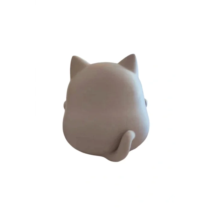 BUĞZ Eco Lounge Gri Kedi Kumbara 16 cm – Dekoratif Para Kutusu