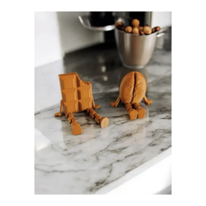 BUĞZ Eco Lounge Kahve & Çikolata Figür Seti 5 cm – Ofis Masaüstü Dekor 3D Baskı