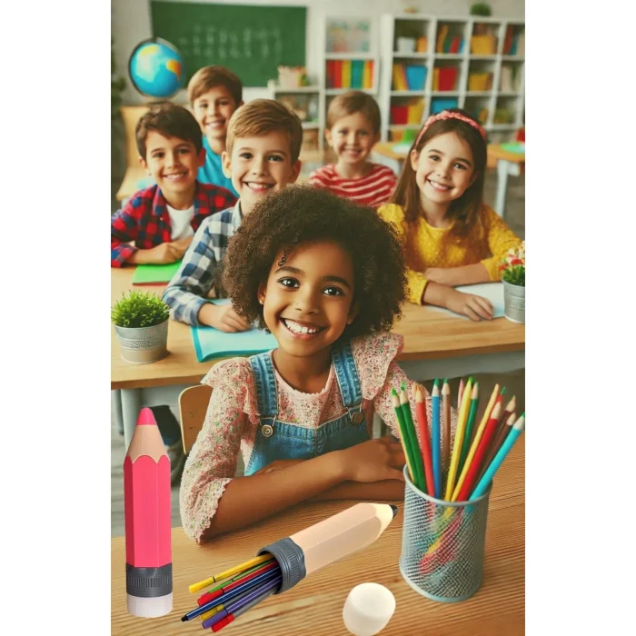 BUĞZ Eco Lounge Kalem Şeklinde Kalemlik – Kırmızı Masaüstü Organizer