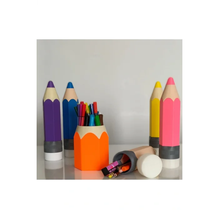 BUĞZ Eco Lounge Kalem Şeklinde Organizer – Mavi Masaüstü Kalemlik