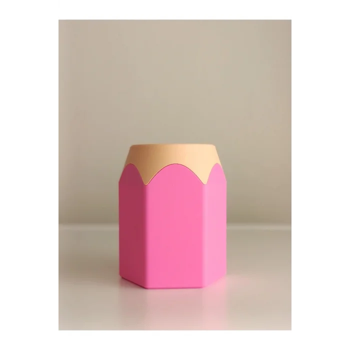 BUĞZ Eco Lounge Kalem Şeklinde Organizer – Pembe Masaüstü Kalemlik