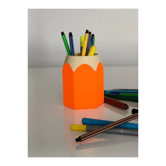 BUĞZ Eco Lounge Kalem Şeklinde Organizer – Pembe Masaüstü Kalemlik