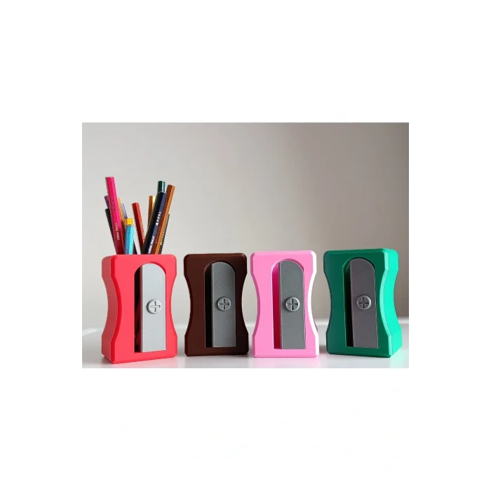 BUĞZ Eco Lounge Kalemtıraş Kalemlik – Pembe Masaüstü Organizer 3D Baskı