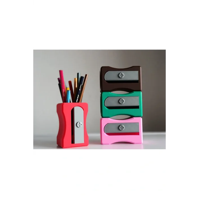 BUĞZ Eco Lounge Kalemtıraş Kalemlik – Pembe Masaüstü Organizer 3D Baskı