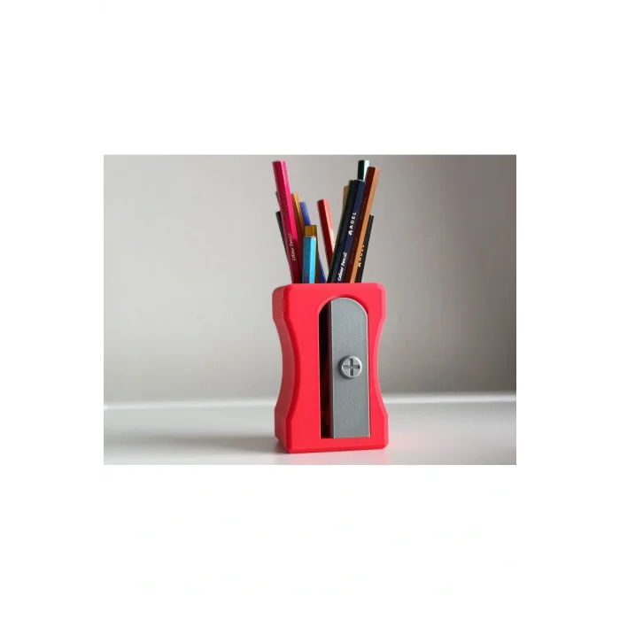 BUĞZ Eco Lounge Kalemtıraş Kalemlik – Pembe Masaüstü Organizer 3D Baskı