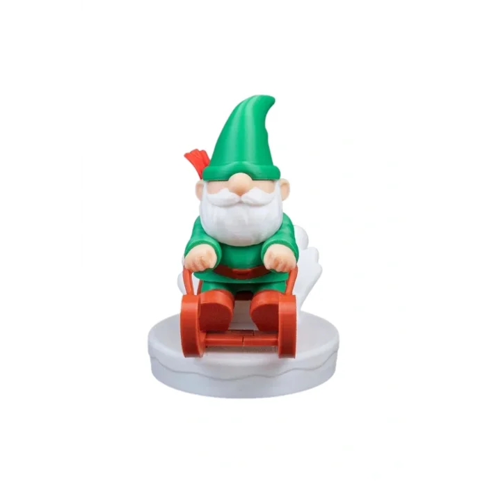 BUĞZ Eco Lounge Kızaklı Cüce Noel Baba – Kış Temalı Masaüstü Biblo 3D Baskı