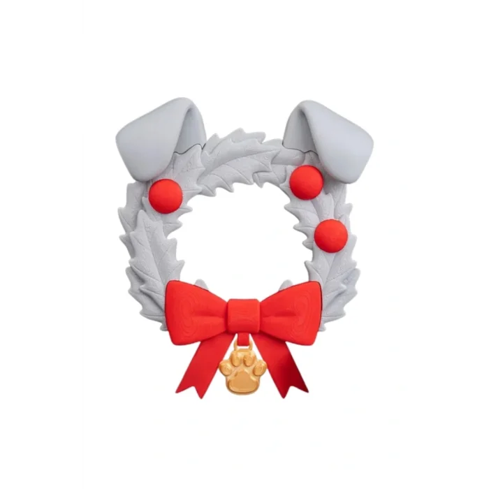 BUĞZ Eco Lounge Köpek Temalı Kapı Süsü 21 cm – Patili Yılbaşı Dekorasyonu