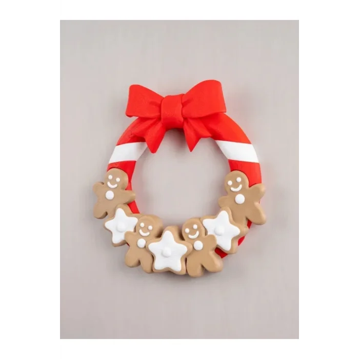 BUĞZ Eco Lounge Kurabiye Temalı Kapı Süsü 21 cm – Yeni Yıl Dekorasyonu 3D Baskı