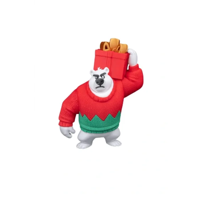 BUĞZ Eco Lounge Kutup Ayısı Figürü 25 cm – Kutu Taşıyan Mizahi Yılbaşı Dekoru