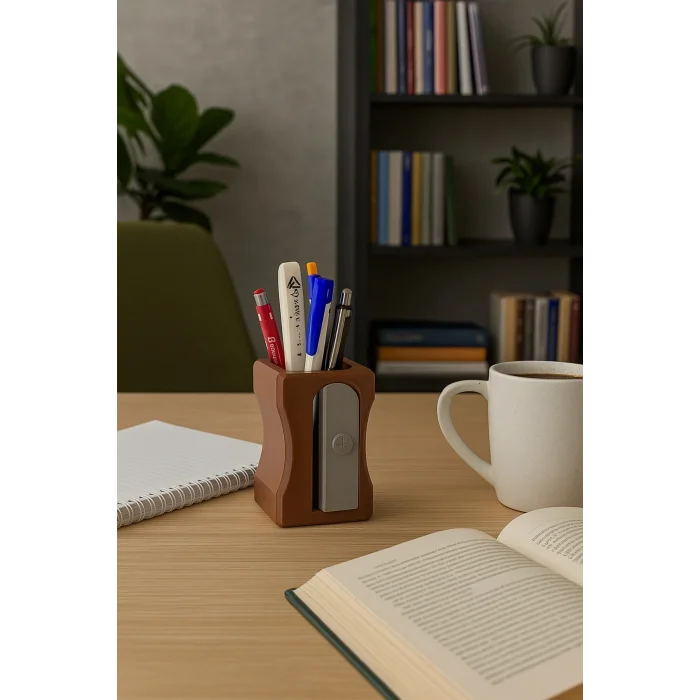 BUĞZ Eco Lounge Masaüstü Kalemtıraş Kalemlik – Şık Ofis Düzenleyici Hediyelik