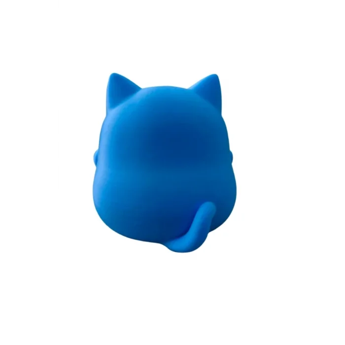 BUĞZ Eco Lounge Mavi Kedi Kumbara 16 cm – Dekoratif Para Kutusu 3D Baskı