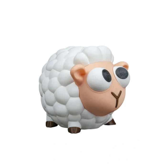 BUĞZ Eco Lounge Sevimli Koyun Kumbara 13 cm – Çocuk Odası Büyük Gözlü Dekor