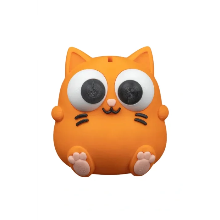 BUĞZ Eco Lounge Turuncu Kedi Kumbara 16 cm – Dekoratif Para Kutusu