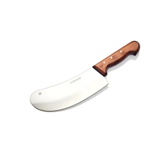 BUĞZ Eco Lounge Ündeğerli Bursa Paslanmaz Mutfak Soğan Satırı, Börek Bıçağı No:2, 18 cm - Ahşap Sap