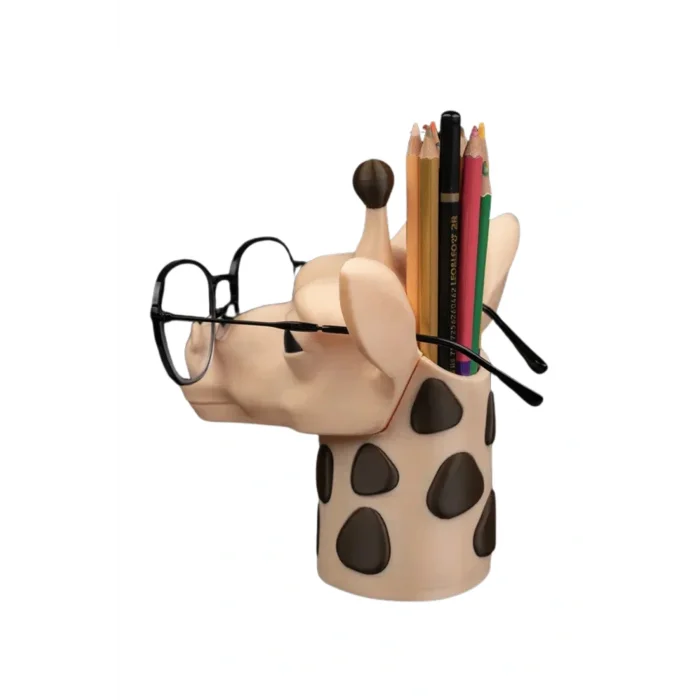 BUĞZ Eco Lounge Zürafa Kalemlik & Gözlük Standı 16 cm – Masaüstü Organizer