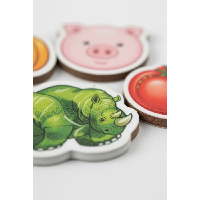 BUĞZ Eğitici Manyetik 30 Parça Hayvan ve 26 Parça Sebze-Meyve Seti