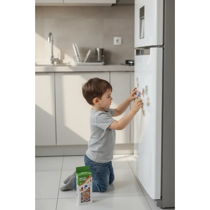 BUĞZ Eğitici Manyetik Oyuncak Seti, 30 Hayvan 26 Sebze ve Meyve Magnet