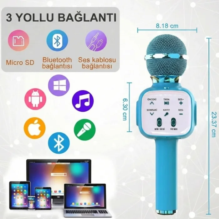 BUĞZ Eğlenceli Karaoke Mikrofonu - Çocuklar İçin