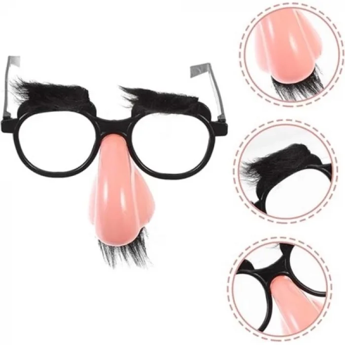  Eğlenceli Kılık Değiştirme Kaş Bıyık Mizah Gözlüğü 9x13 cm
