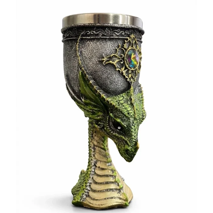 BUĞZ Ejderha Tasarımı 3d Kabartmalı Çelik Kadeh Bardak Alk4374