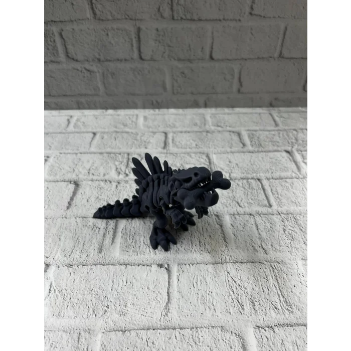 BUĞZ Eklemli Hareketli Dinazor Figürü Siyah – Dekoratif Masa Üstü Oyuncak - Lisinya