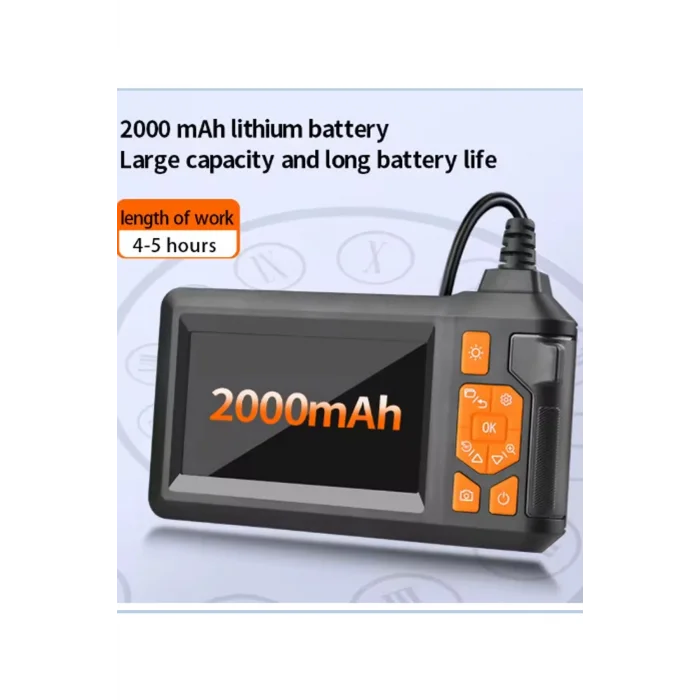 BUĞZ Ekranlı 3 Kameralı 10 Mt Hafıza Kart Destekli Sert Kablo Yılan Endoskop Kamera 8 Mm 4.3 Inc