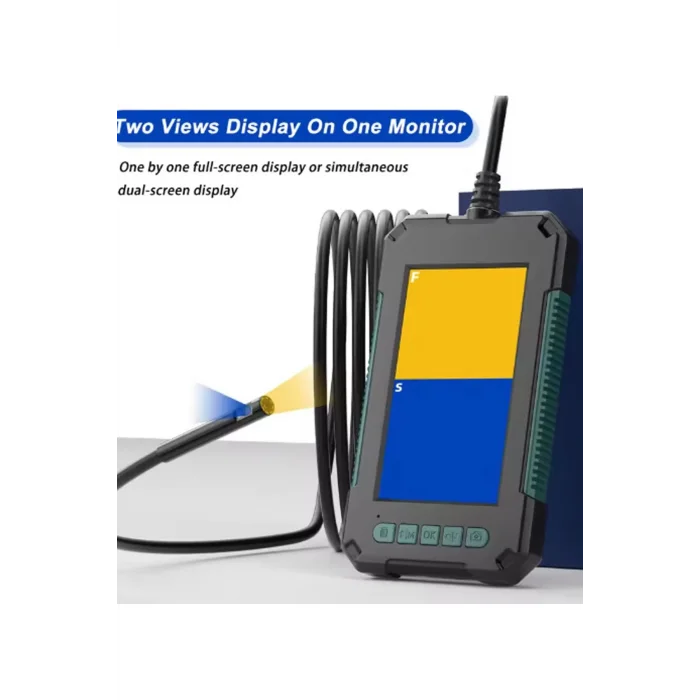 BUĞZ Ekranlı Çift Kameralı 10 Mt Hafıza Kart Destekli Sert Kablo Yılan Endoskop Kamera 5.5 Mm 4.3 Inc