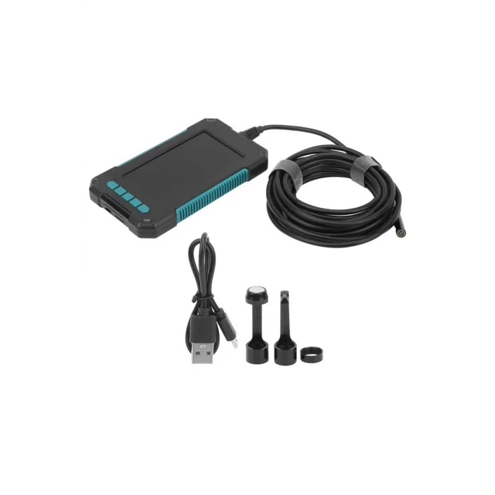 BUĞZ Ekranlı Çift Kameralı 10 Mt Hafıza Kart Destekli Sert Kablo Yılan Endoskop Kamera 5.5 Mm 4.3 Inc - Lisinya