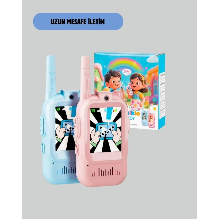 BUĞZ Ekranlı Walkie Talkie Oyuncağı Ses ve Görüntü Destekli
