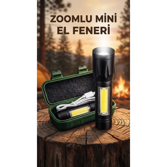 BUĞZ El Feneri Dayanıklı Alüminyum Gövde Yüksek Işık Gücü Kamp ve Acil Kullanım