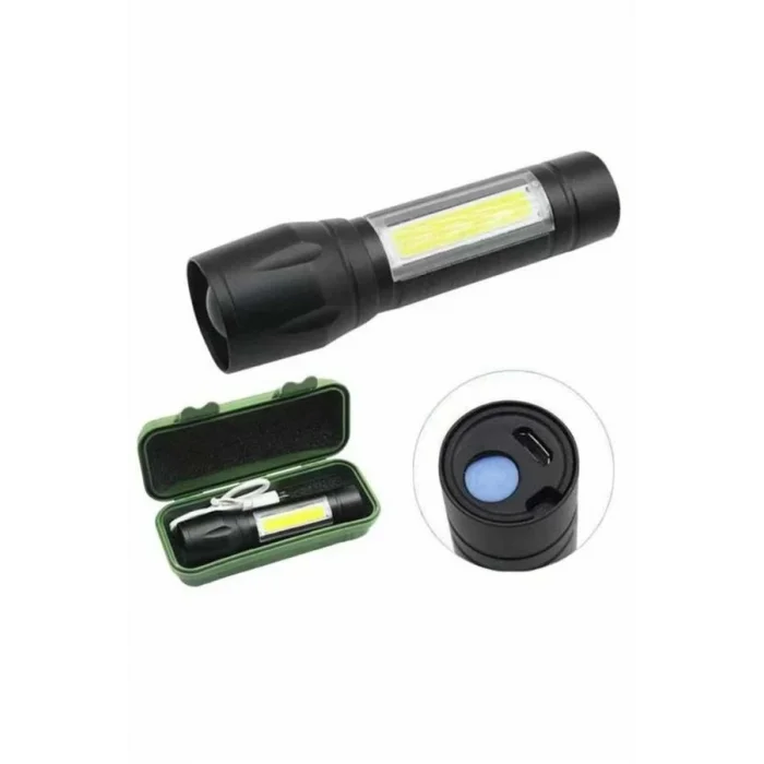 BUĞZ EL Feneri Uzun Menzilli Usb Şarj Edilebilir Kamp Lambası