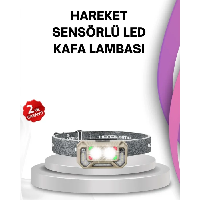 BUĞZ El Sallama Sensörlü LED Far Ayarlanabilir Işık Açısı