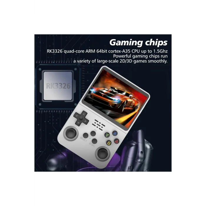BUĞZ El tipi retro oyun konsolu 64 GB hafıza 15000 oyun Linux işletim sistemi IPS ekran beyaz Bluetooth