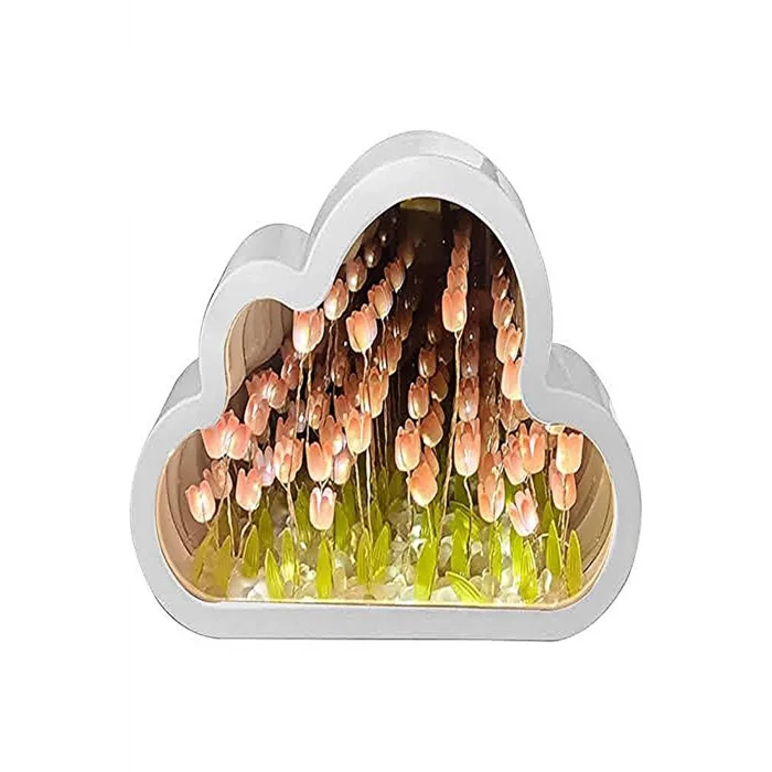  El Yapımı Lale Denizi Bulut Gece Lambası Büyük Boy