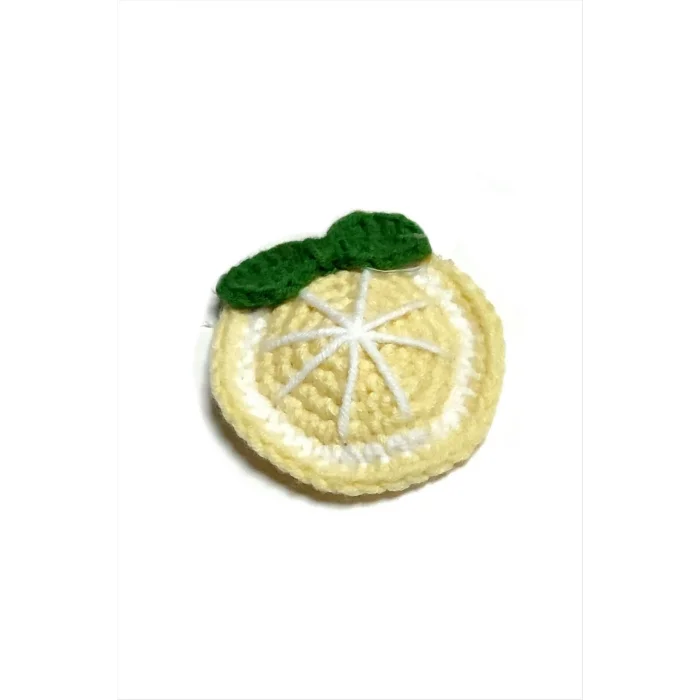 BUĞZ El Yapımı Limon İşlemeli Örgülü Çıtçıtlı Toka
