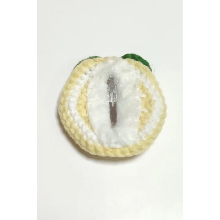BUĞZ El Yapımı Limon İşlemeli Örgülü Çıtçıtlı Toka