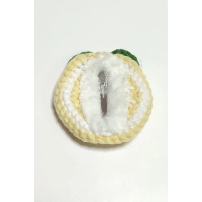 BUĞZ El Yapımı Limon İşlemeli Örgülü Çıtçıtlı Toka