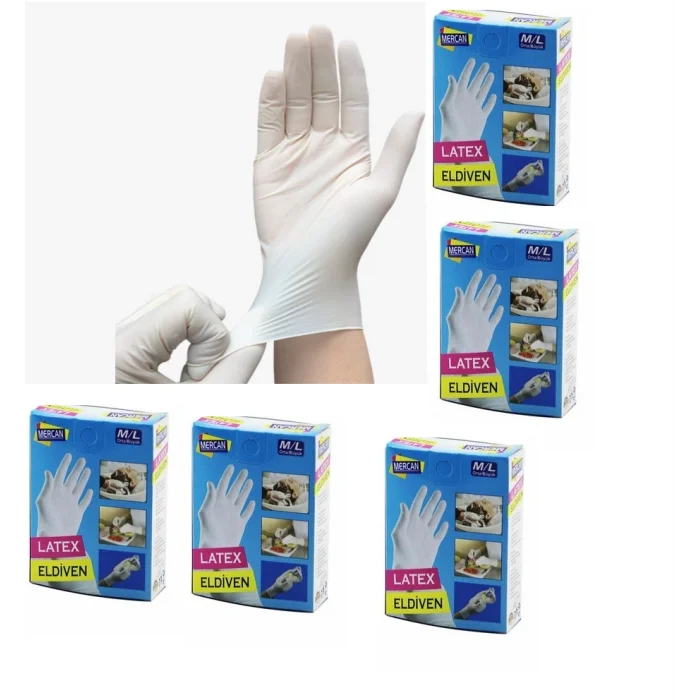 BUĞZ Eldiven Latex Eldiven Muayene Eldiveni M/L 30 Adet