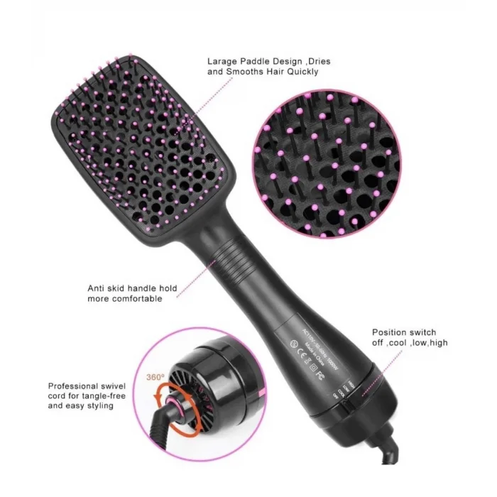 BUĞZ Elektrikli Hava Üflemeli 2 İn 1 Saç Düzleştirici Fön Tarağı ( BUĞZ )