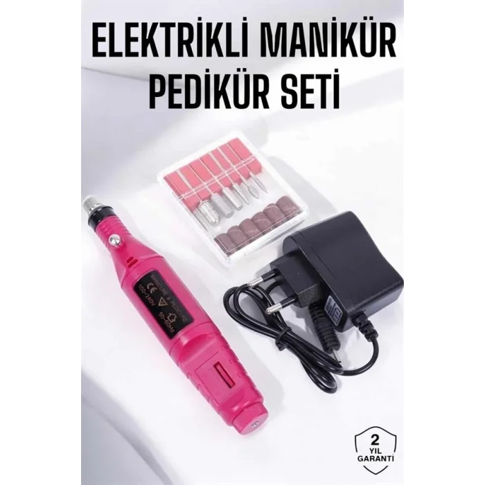 BUĞZ Elektrikli Manikür Pedikür Törpü Seti Protez Tırnak Nasır Temizleyici