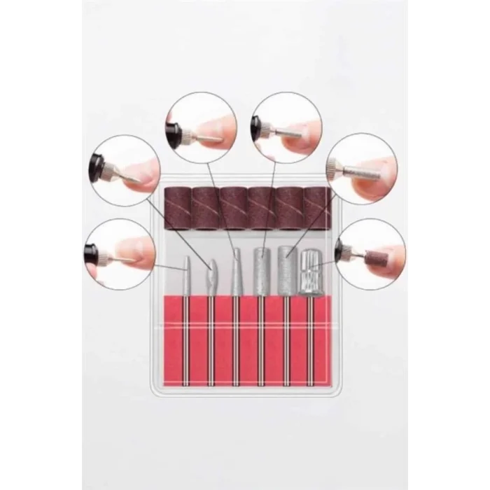  Elektrikli Manikür Pedikür Törpü Seti Protez Tırnak Nasır Temizleyici