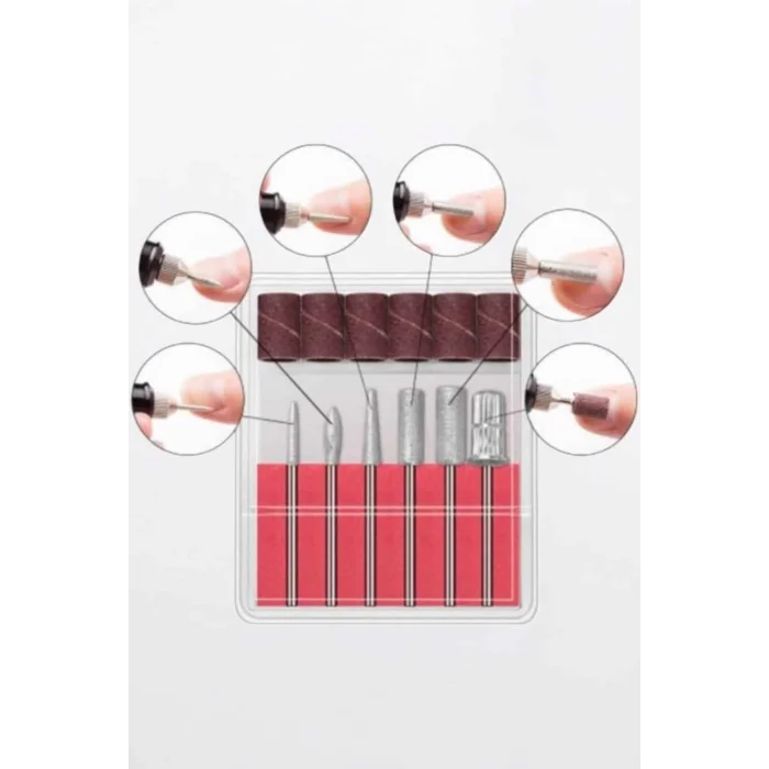  Elektrikli Manikür Pedikür Törpü Seti Protez Tırnak Nasır Temizleyici