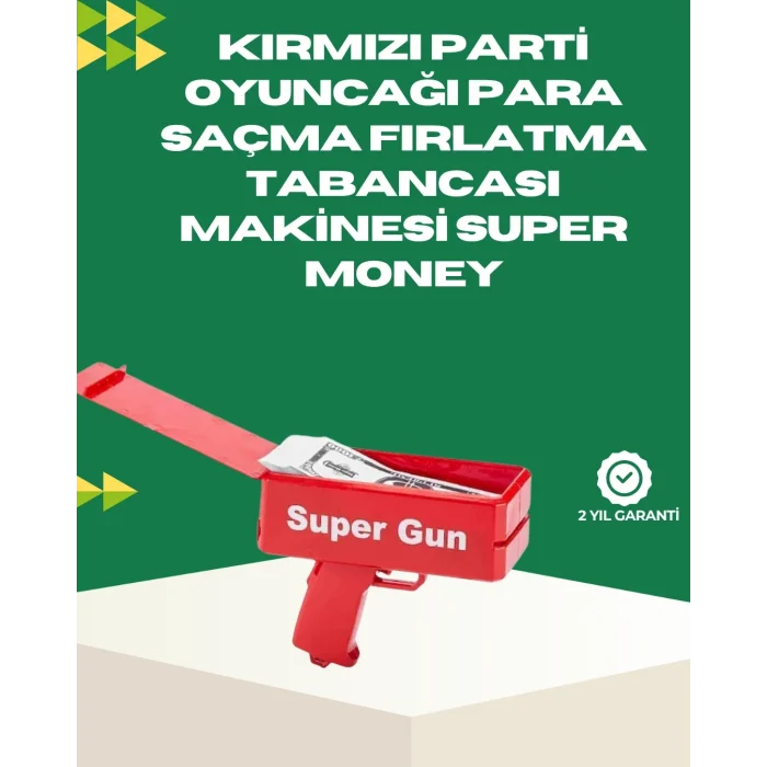 BUĞZ Elektrikli Money Gun Oyuncak Parti Tabancası