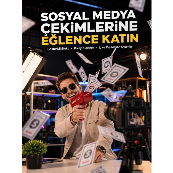 BUĞZ Elektrikli Parti Oyuncağı – Para Atan Tabanca Yeni Nesil