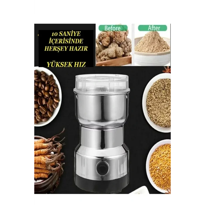 BUĞZ Elektrikli Paslanmaz Çelik Baharat Pirinç Öğütücü