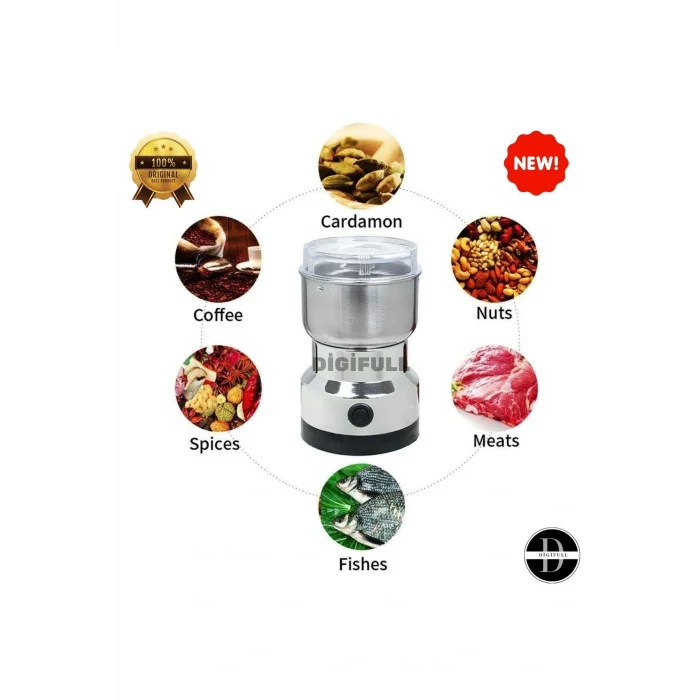 BUĞZ Elektrikli Paslanmaz Çelik Kahve Baharat Pirinç Öğütücü 150w